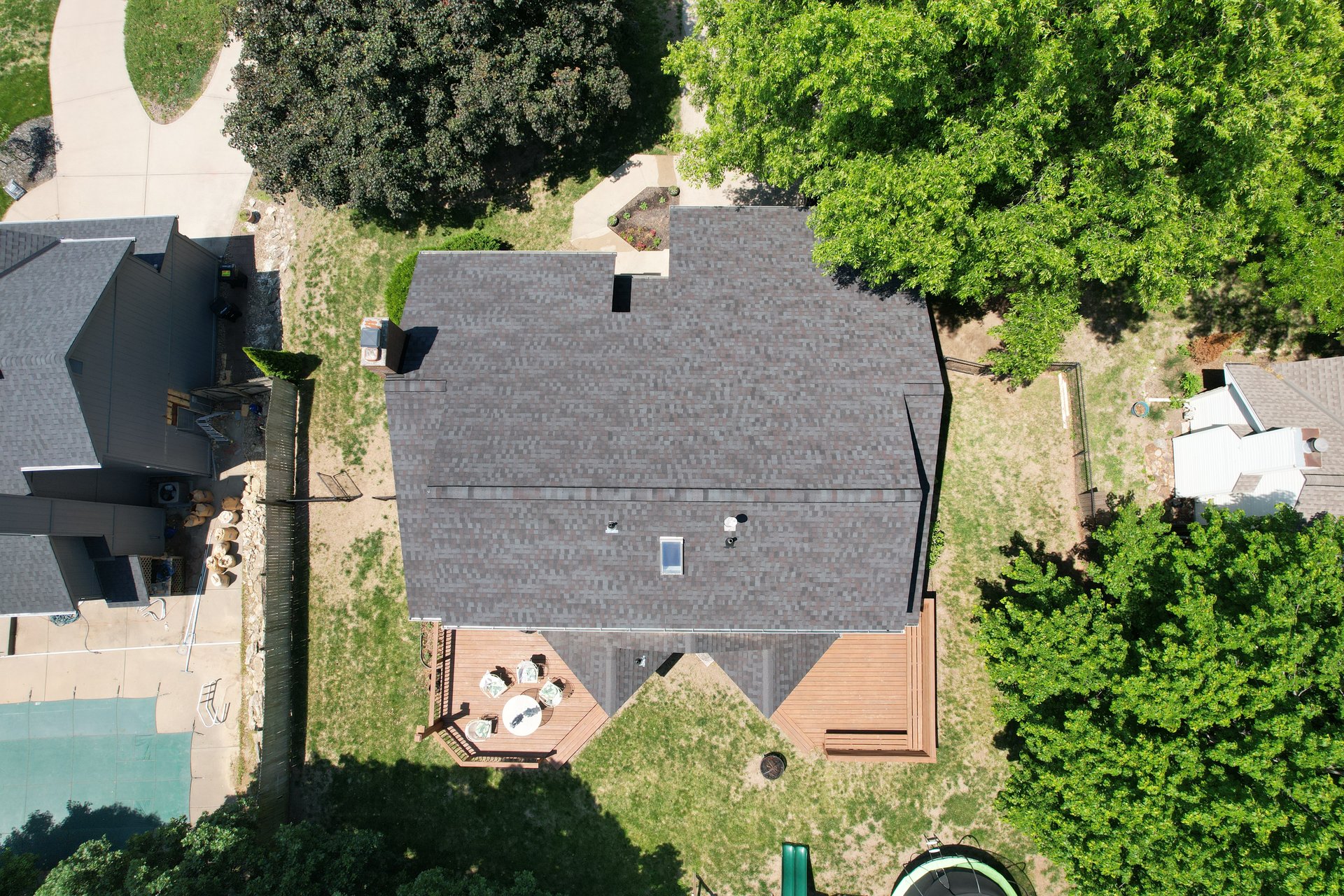Completed residential roof replacement in Kansas City